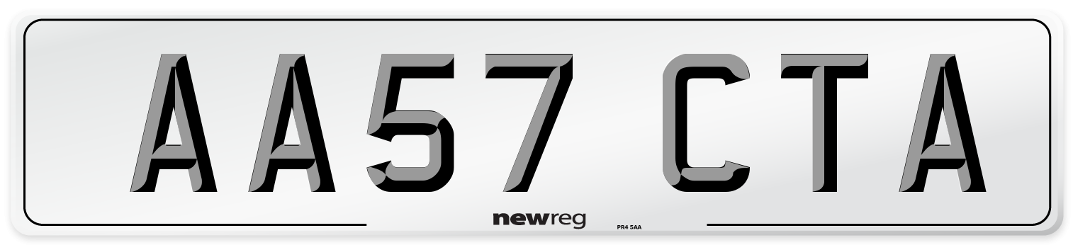 AA57 CTA Number Plate from New Reg